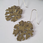 Load image into Gallery viewer, Colourful organic shape lichen earring on white background
