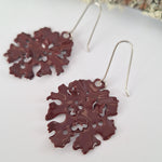 Load image into Gallery viewer, Colourful organic shape lichen earring on white background
