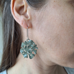 Load image into Gallery viewer, Colourful organic shape lichen earring on  ear
